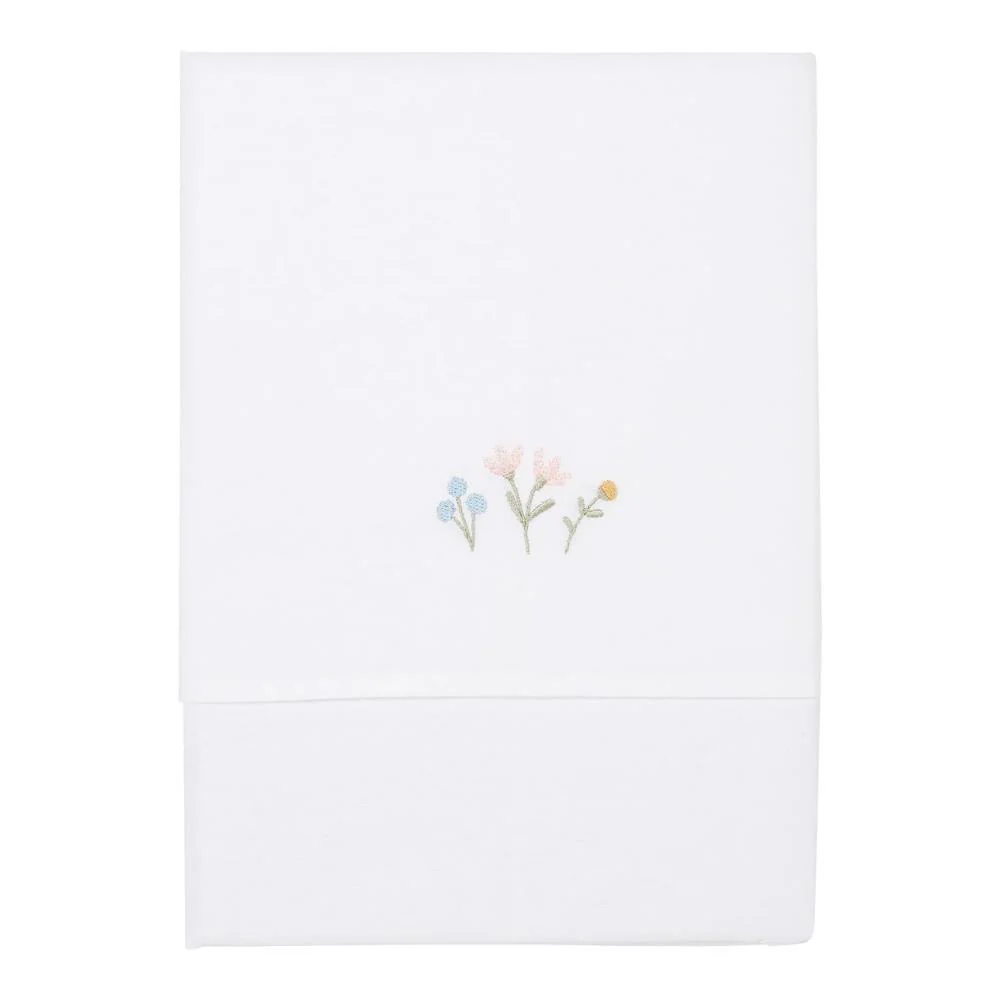 Lençol para Alcofa Little Dutch Flowers & Butterflies 70x100cm