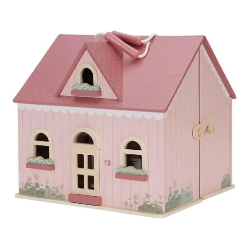 Casa de Bonecas Portátil em Madeira Little Dutch Rosa