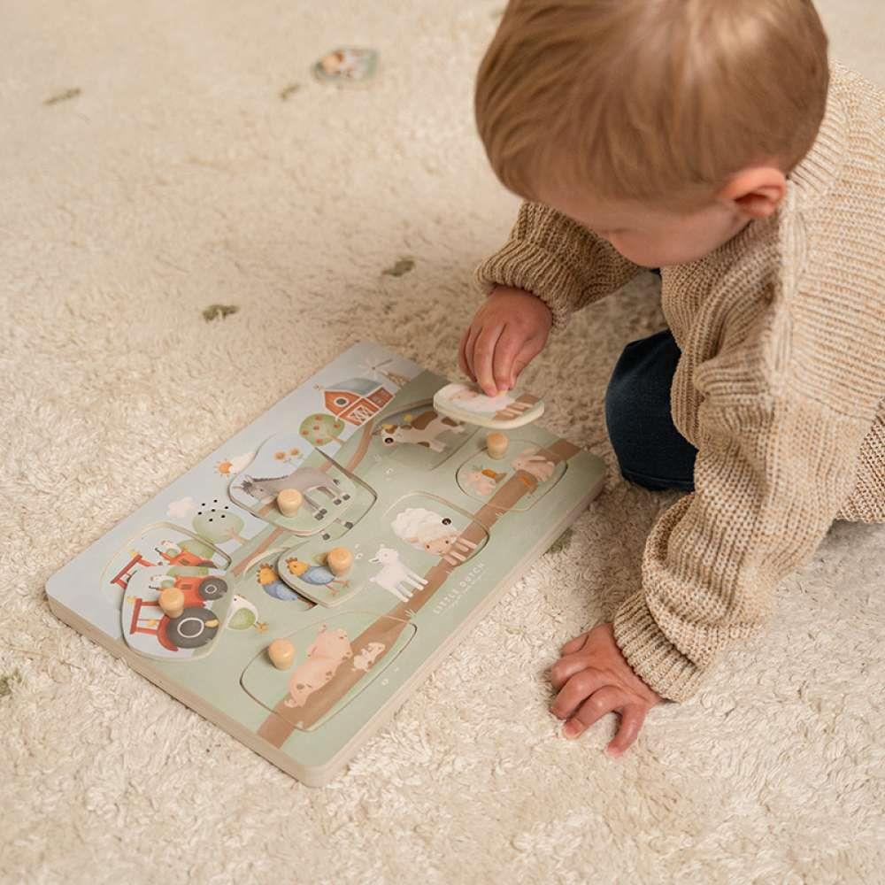 Puzzle com Som em Madeira Little Dutch Little Farm - Image 3