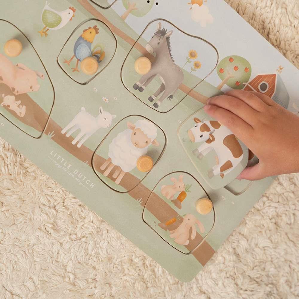 Puzzle com Som em Madeira Little Dutch Little Farm - Image 4