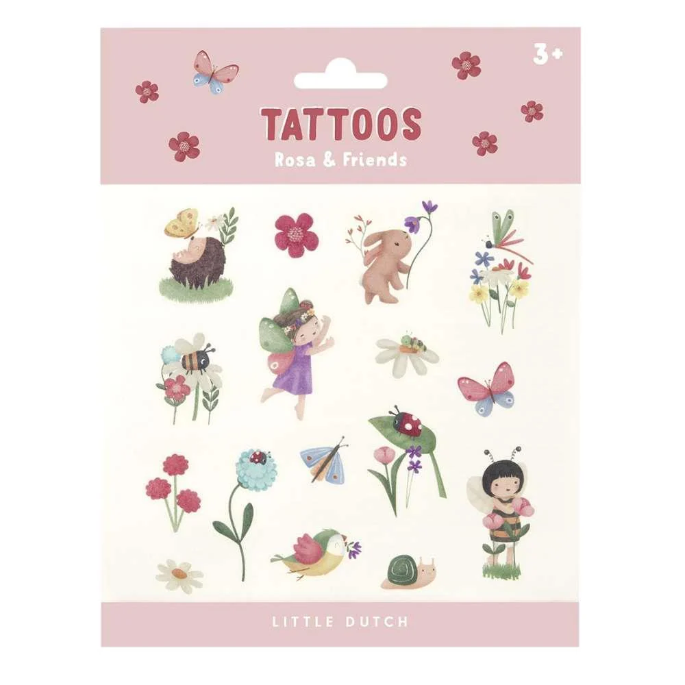 Tatuagens Temporárias Little Dutch Rosa & Friends