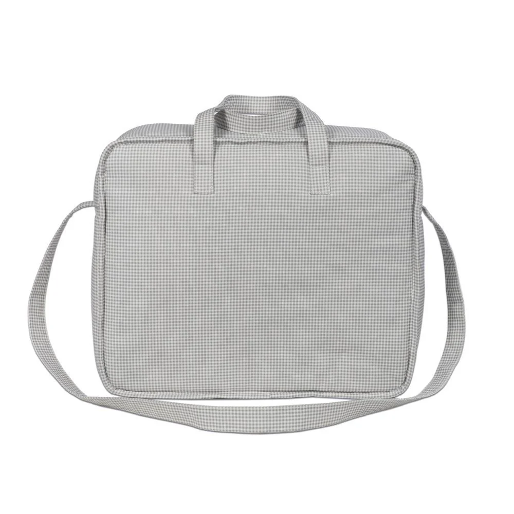 Mala de Maternidade Pasito a Pasito Little Bloom Vichy Grey - Image 4