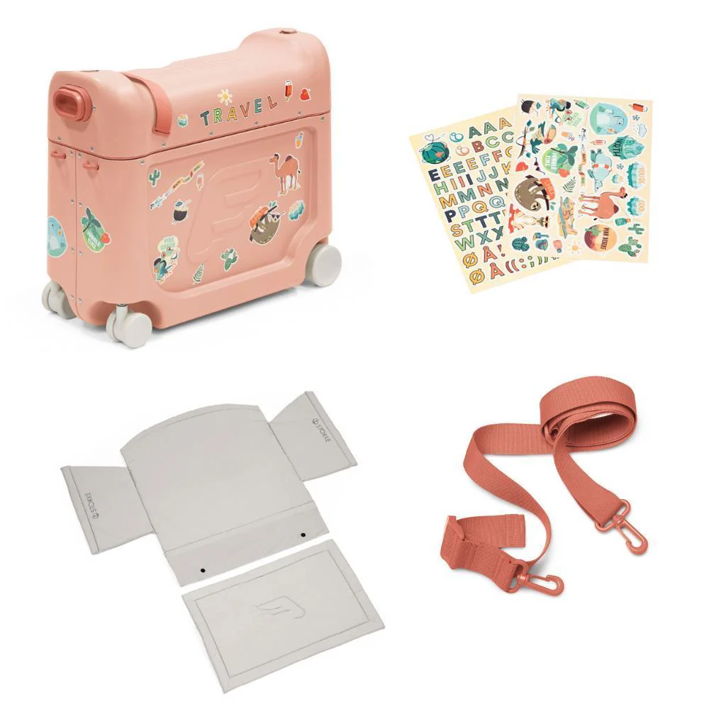 Mala de Viagem Stokke JetKids BedBox Ride-On Coral Pink - Image 2