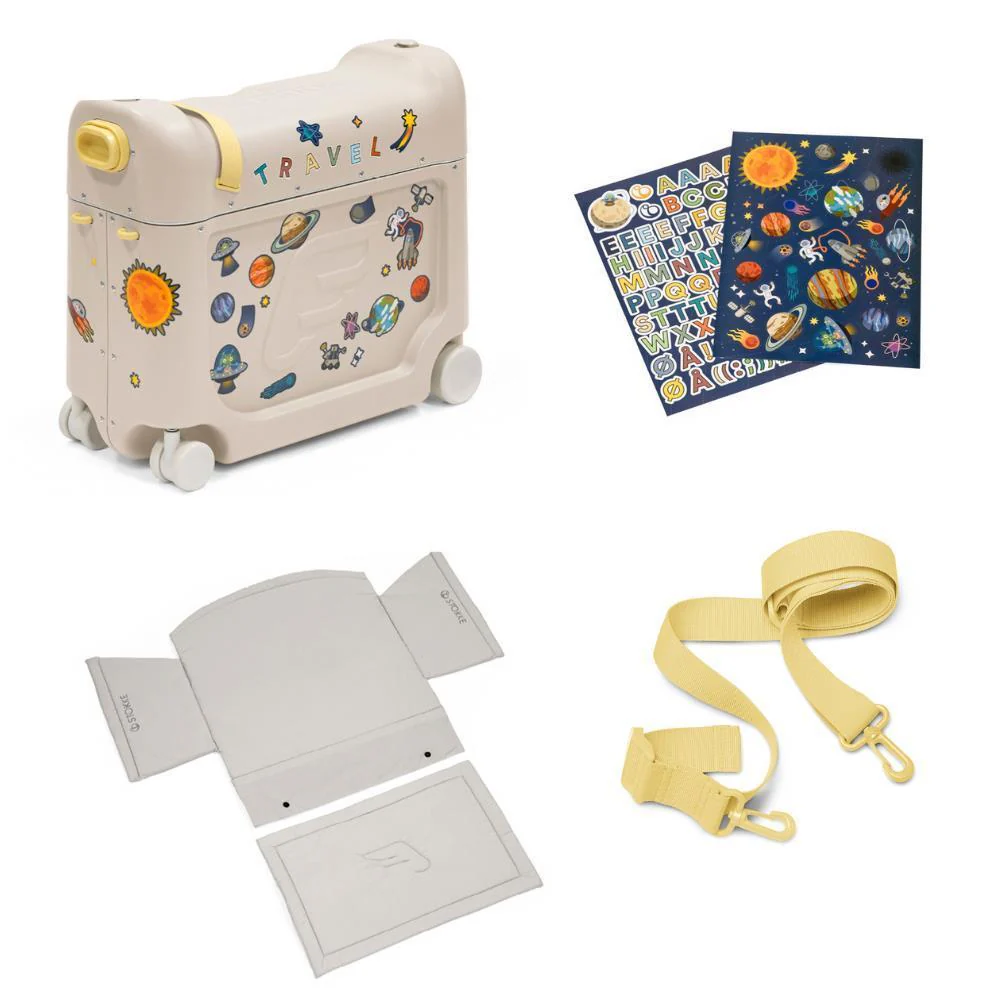 Mala de Viagem Stokke JetKids BedBox Ride-On Moonglow White - Image 2