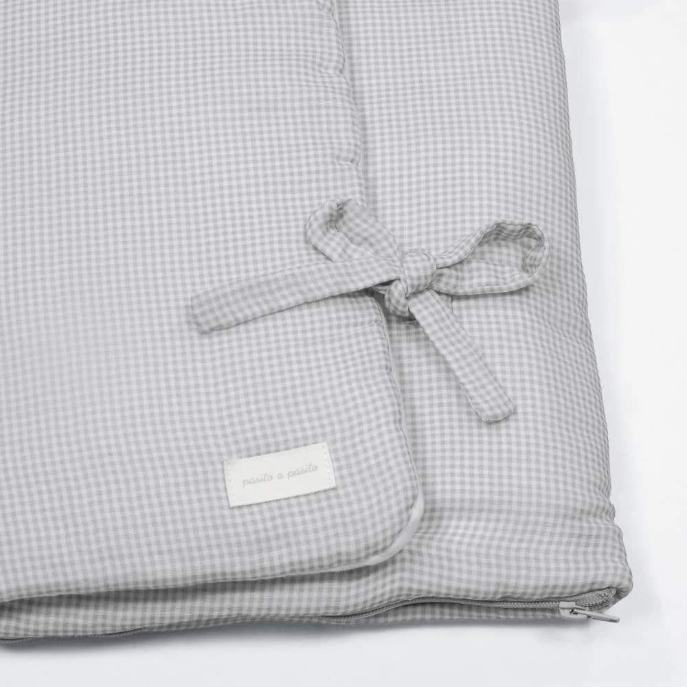 Manta Baby Nest Pasito a Pasito Little Bloom Vichy Grey - Image 5