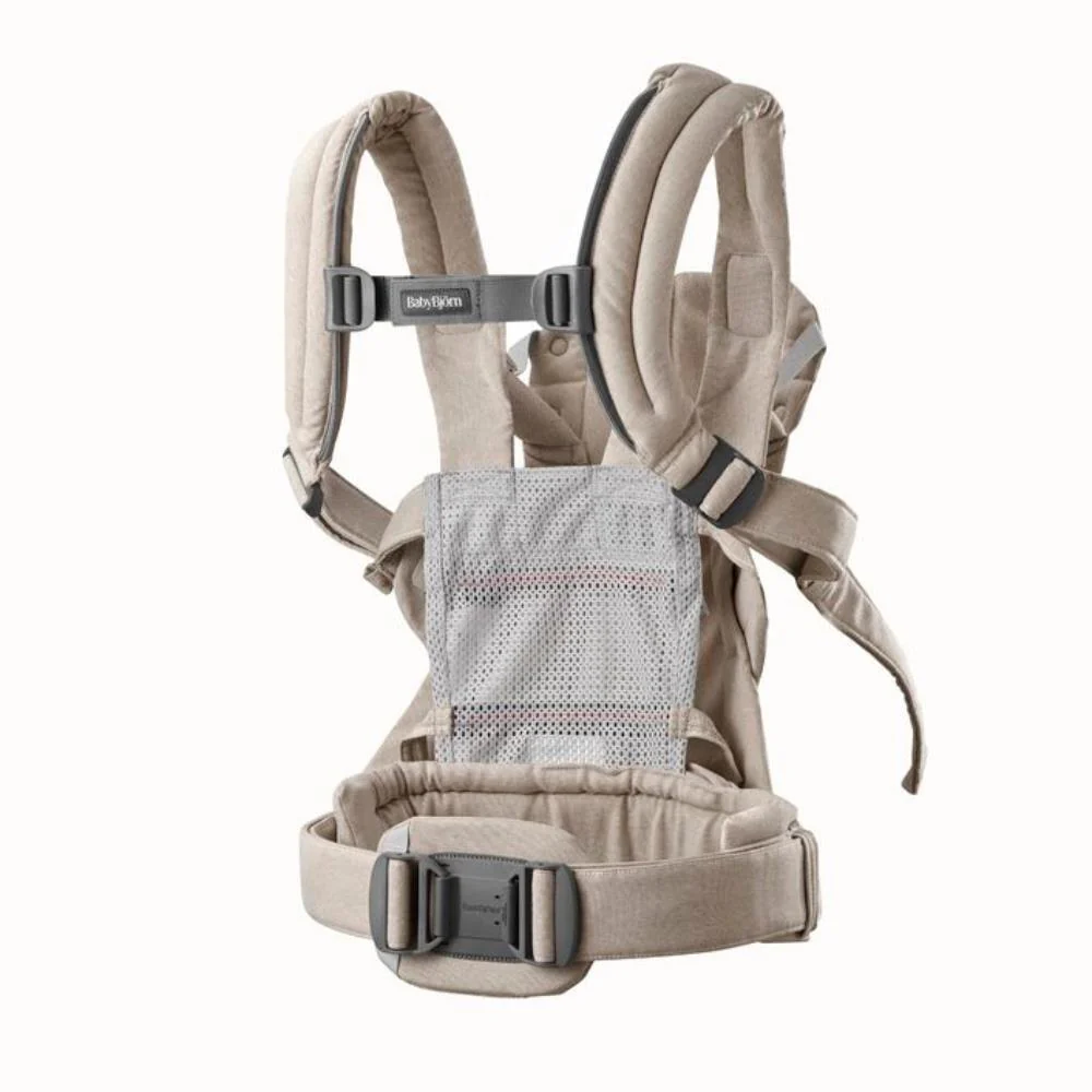 Marsúpio/Porta-Bebés BabyBjörn Harmony Melange Light Beige - Image 4