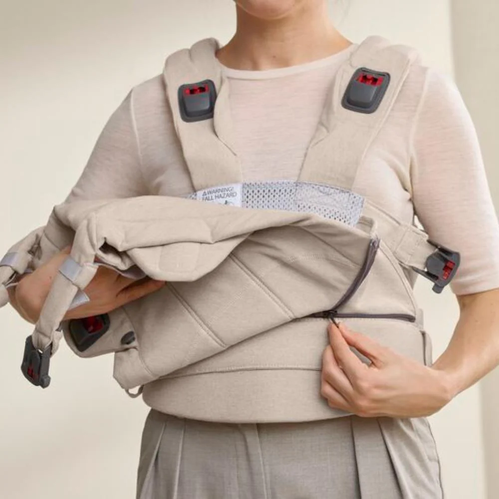 Marsúpio/Porta-Bebés BabyBjörn Harmony Melange Light Beige - Image 6