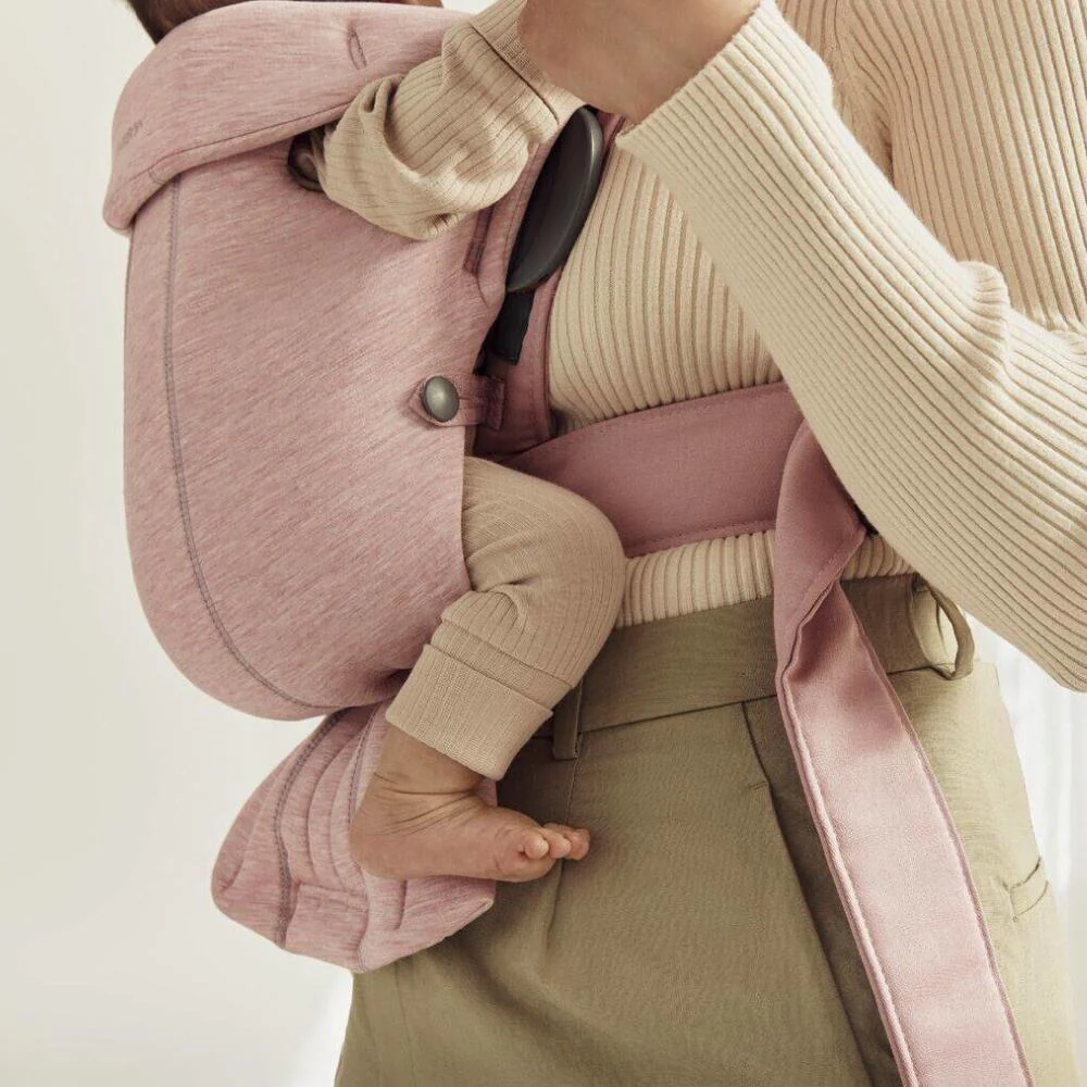 Marsúpio/Porta-Bebés BabyBjörn Mini 3D Jersey Light Pink - Image 7