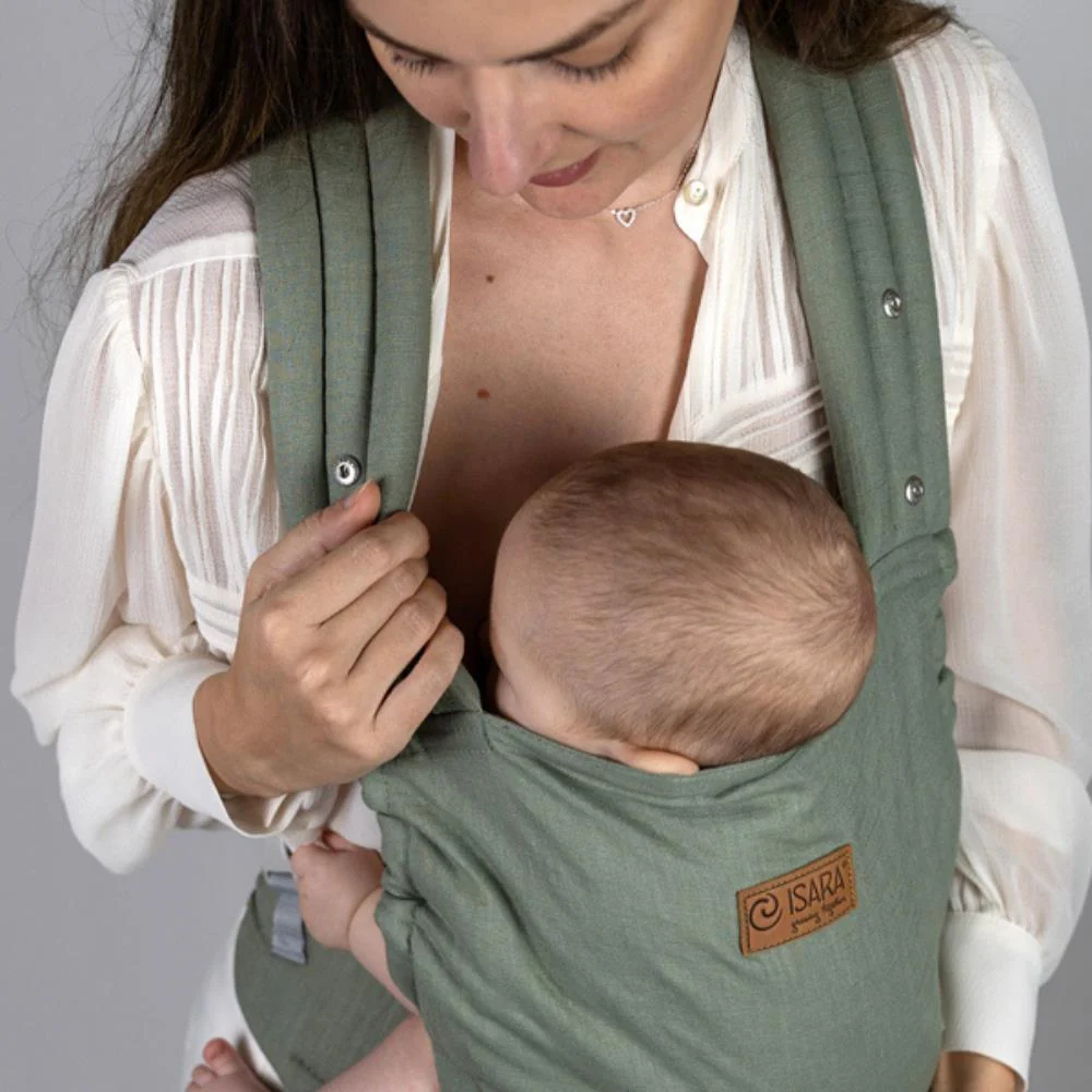 Marsúpio/Porta-Bebés Isara Elite Sage Green Linen - Image 3