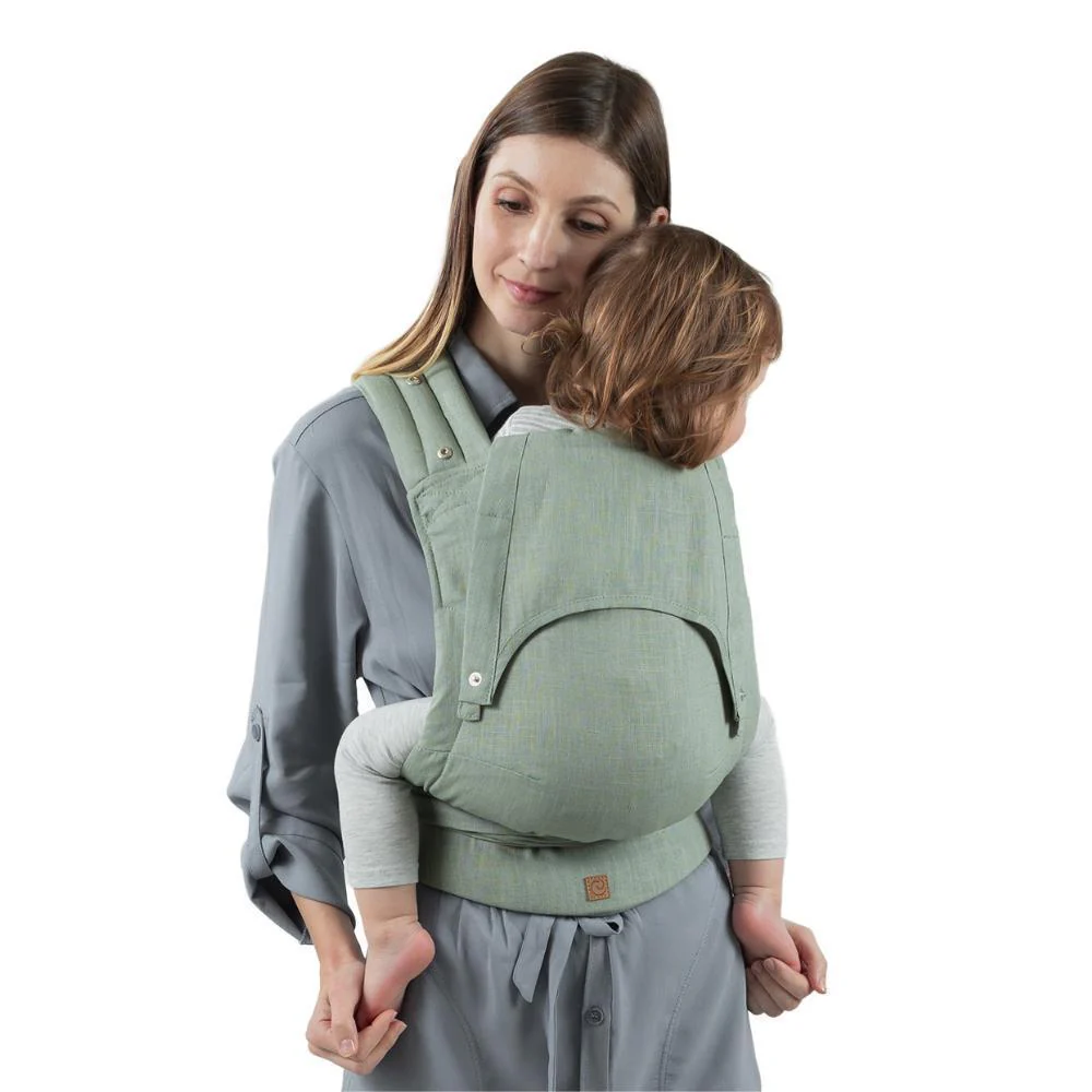 Marsúpio/Porta-Bebés Isara Quick Half Buckle Linen Sage Green - Image 3