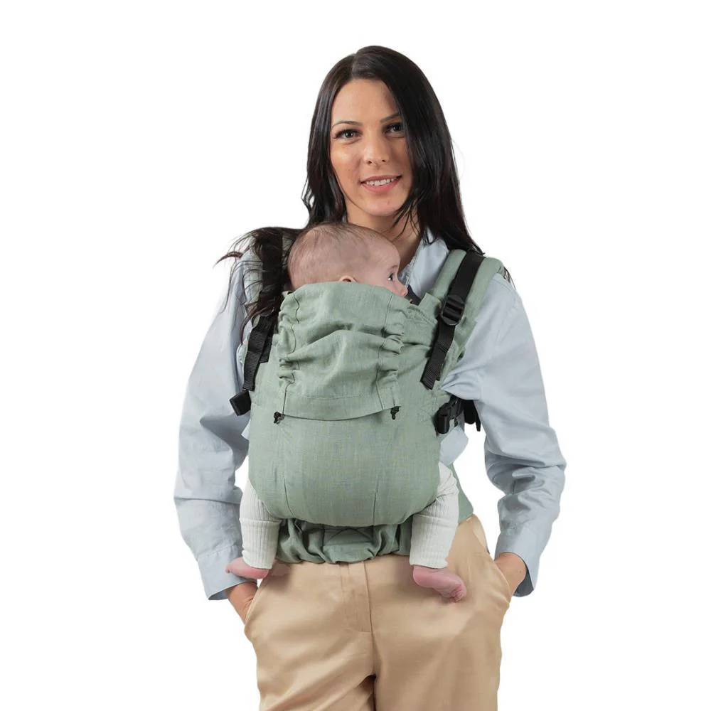 Marsúpio/Porta-Bebés Isara The One Linen Sage Green - Image 2