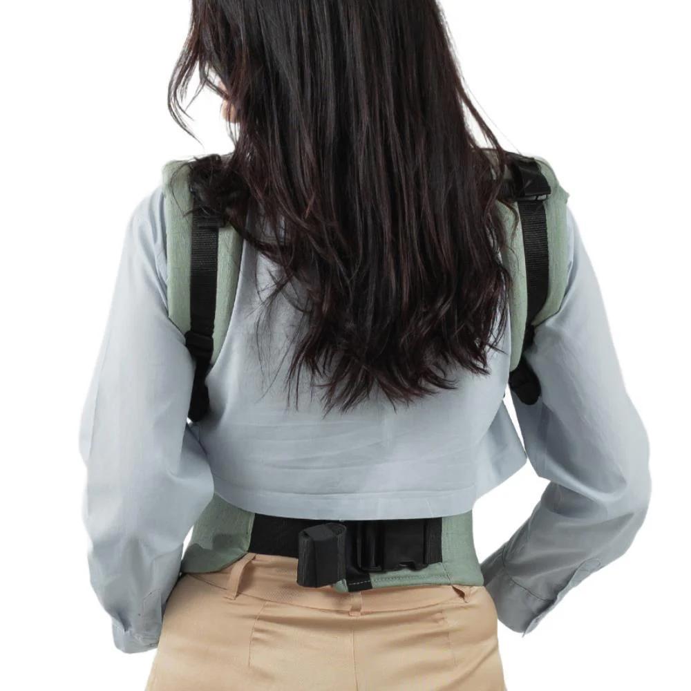 Marsúpio/Porta-Bebés Isara The One Linen Sage Green - Image 4
