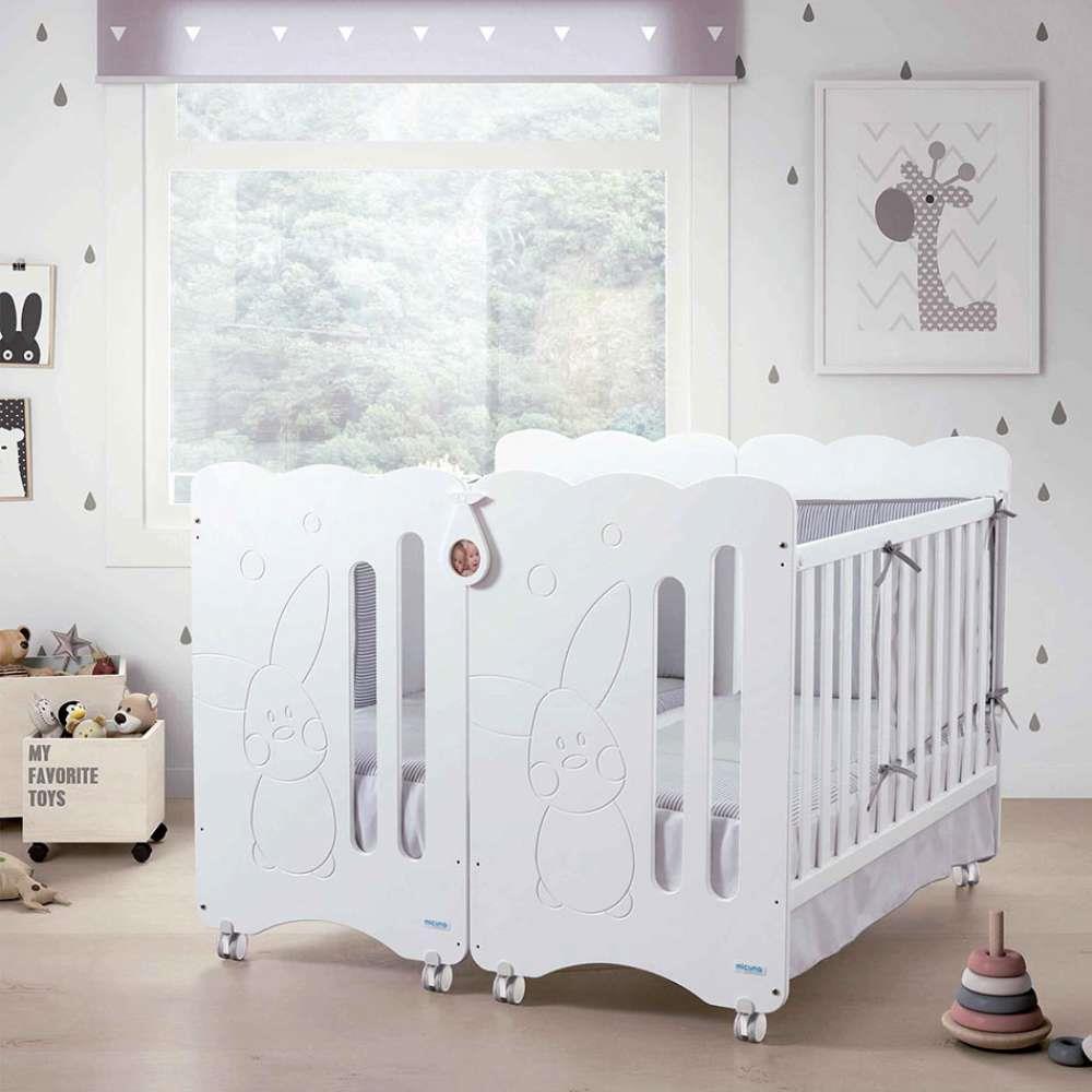 Micuna Kit Duo Gemelar Berço 120x60 Branco - Image 4