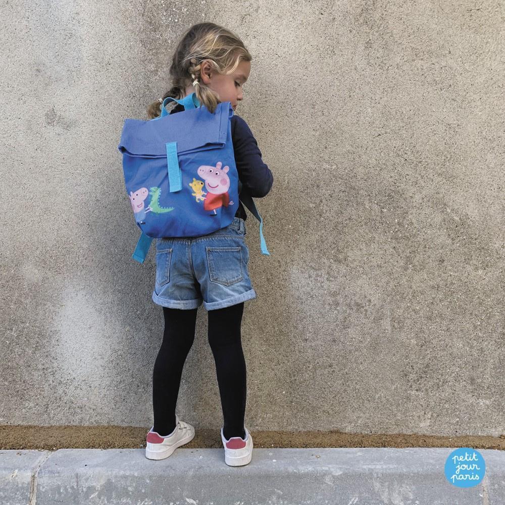 Mochila Roll Top Peppa Pig Azul 30x28cm - Image 3