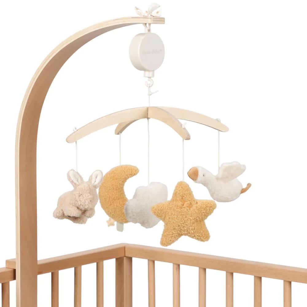 Móbile Musical em Madeira Little Dutch Newborn Naturals