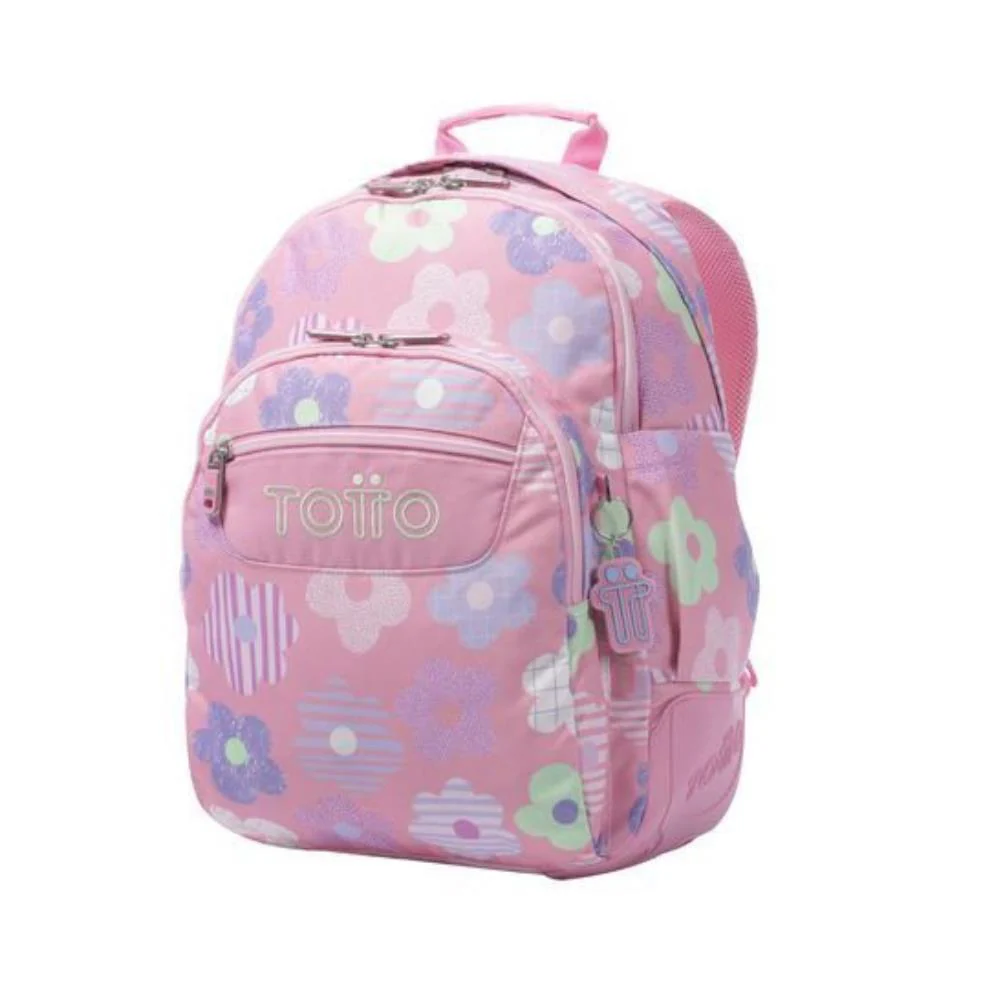Mochila Grande Totto Rayol Flor Rosa 44cm - Image 2