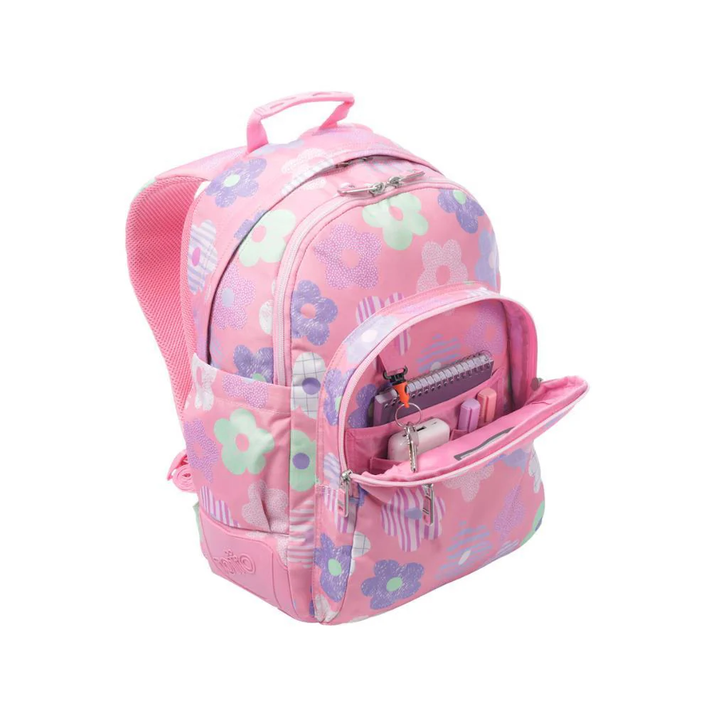Mochila Grande Totto Rayol Flor Rosa 44cm - Image 3