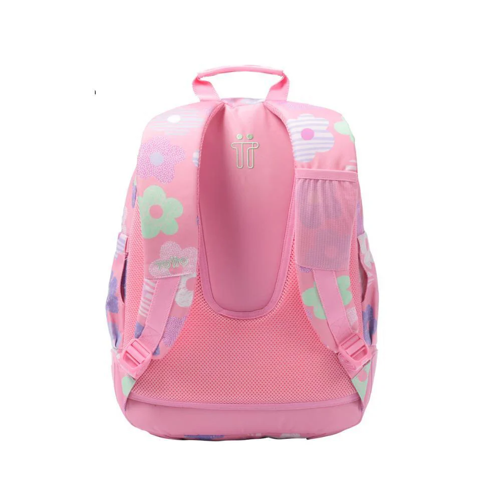 Mochila Grande Totto Rayol Flor Rosa 44cm - Image 4