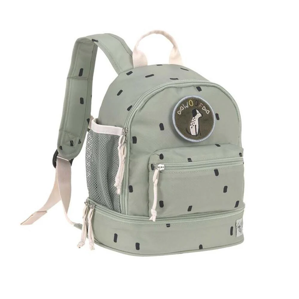 Mochila Lassig Mini Happy Prints Olive 27cm