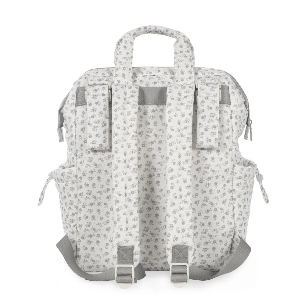 Mochila Pasito a Pasito Little Bloom Flowers Grey - Image 2