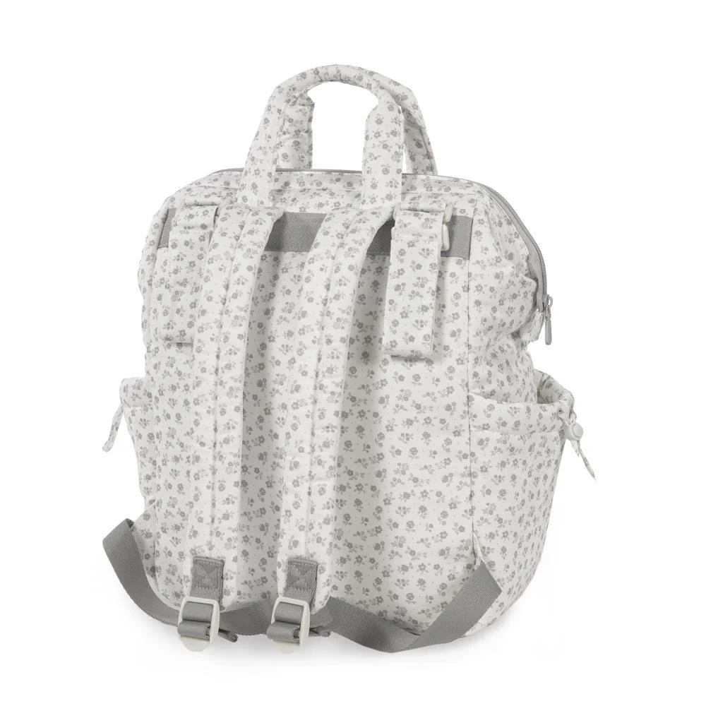 Mochila Pasito a Pasito Little Bloom Flowers Grey - Image 6