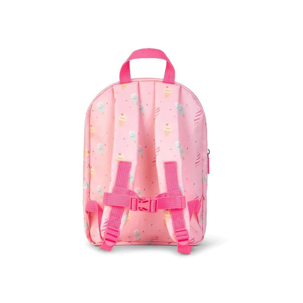 Mochila Pequena com Bolso Saro Ice Cream Rosa 29cm - Image 2