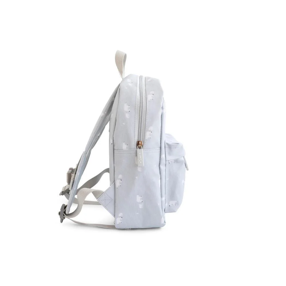 Mochila Pequena com Bolso Saro Polaris Cinza 29cm - Image 3