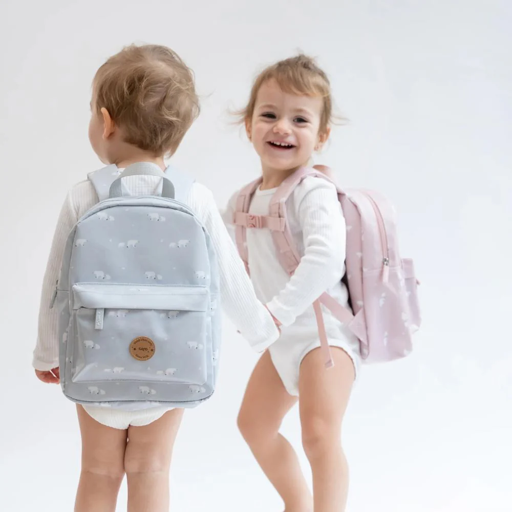 Mochila Pequena com Bolso Saro Polaris Cinza 29cm - Image 6