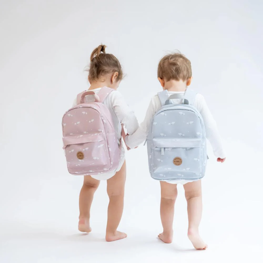Mochila Pequena com Bolso Saro Polaris Cinza 29cm - Image 7