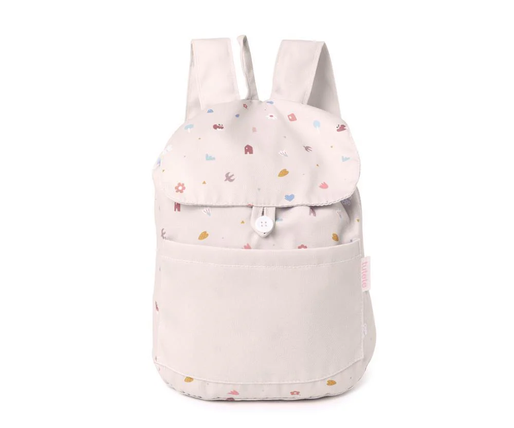 Mochila Pequena em Tecido Tutete Geometric Nature 29x27cm