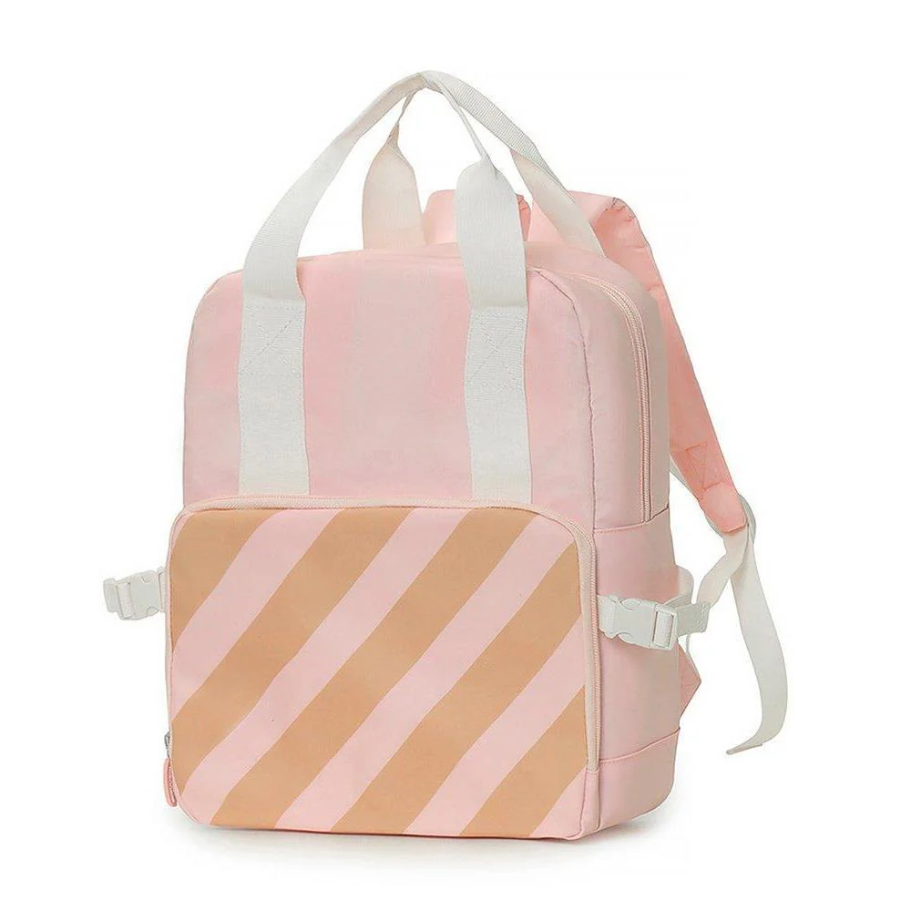Mochila Térmica Monnëka Big Stripes Pink 35,5x26cm - Image 2