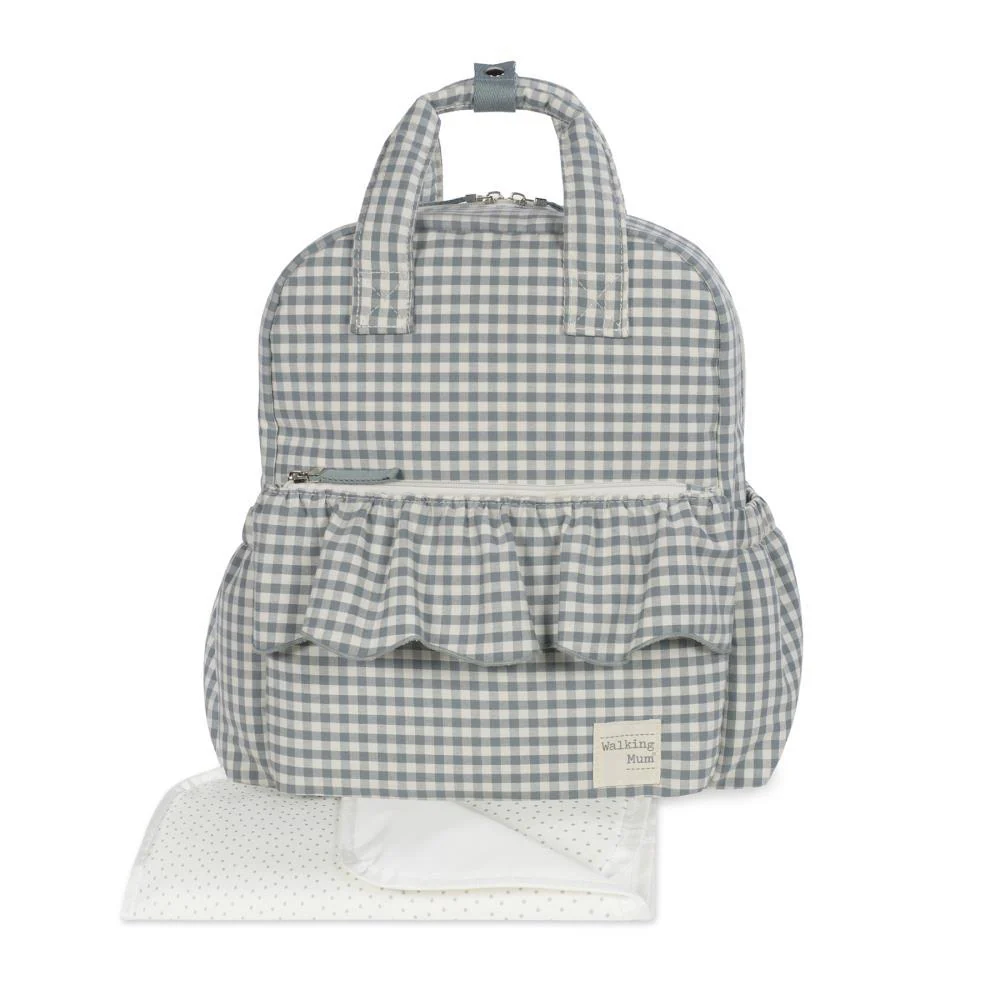 Mochila Walking Mum Praliné Vichy Matcha