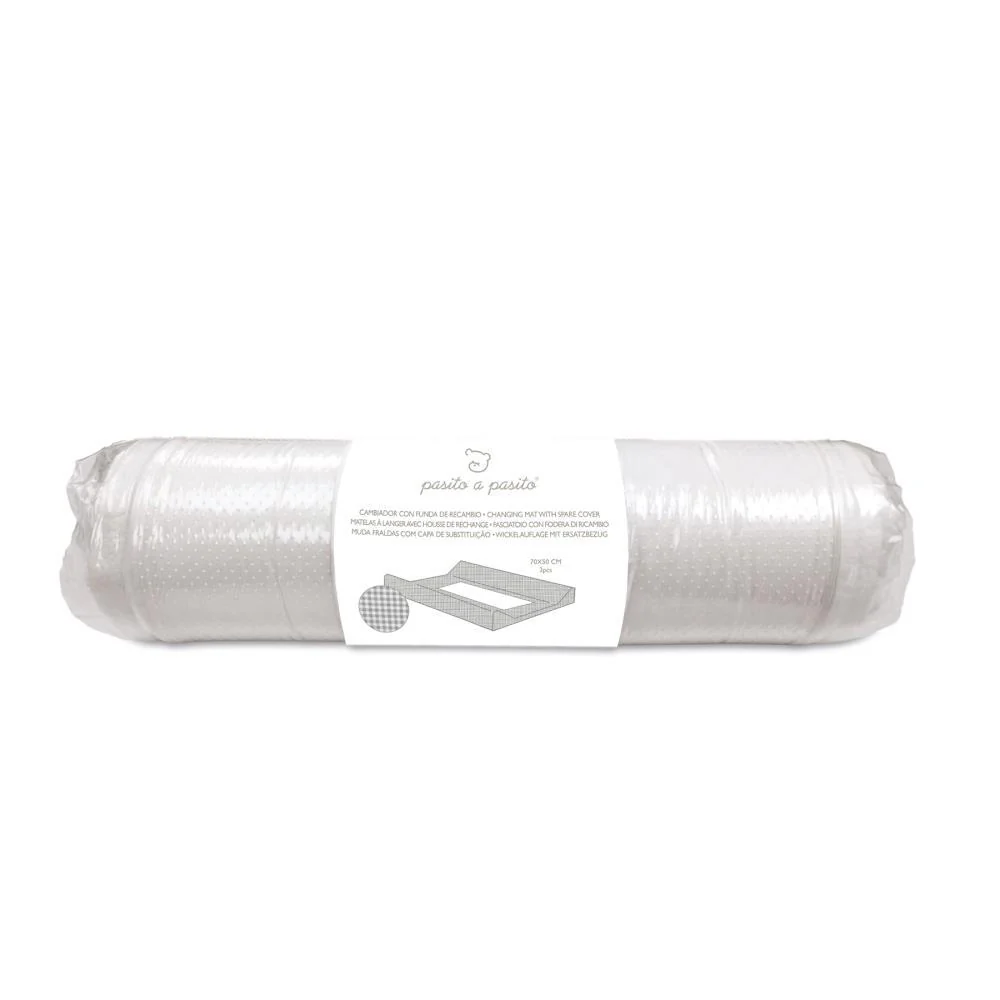 Muda Fraldas em Espuma com Forra Little Bloom Vichy Grey - Image 4