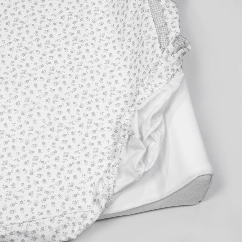 Muda Fraldas em Espuma com Forra Pasito a Pasito Little Bloom Flower Grey - Image 5