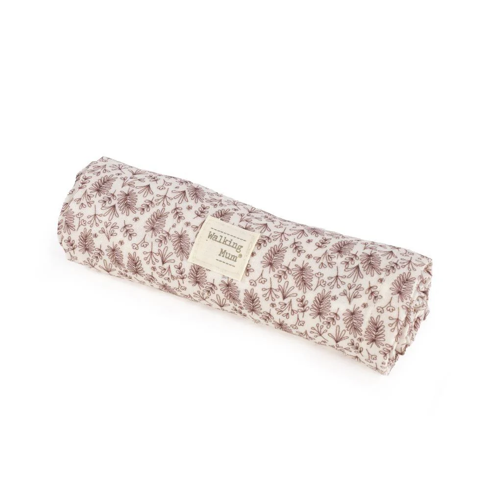 Musselina em Bambu Walking Mum Gala Cerise 120x120cm