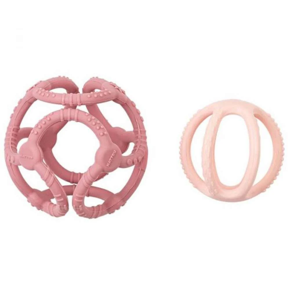 Mordedor com 2 Bolas em Silicone Rosa Velho - Image 2