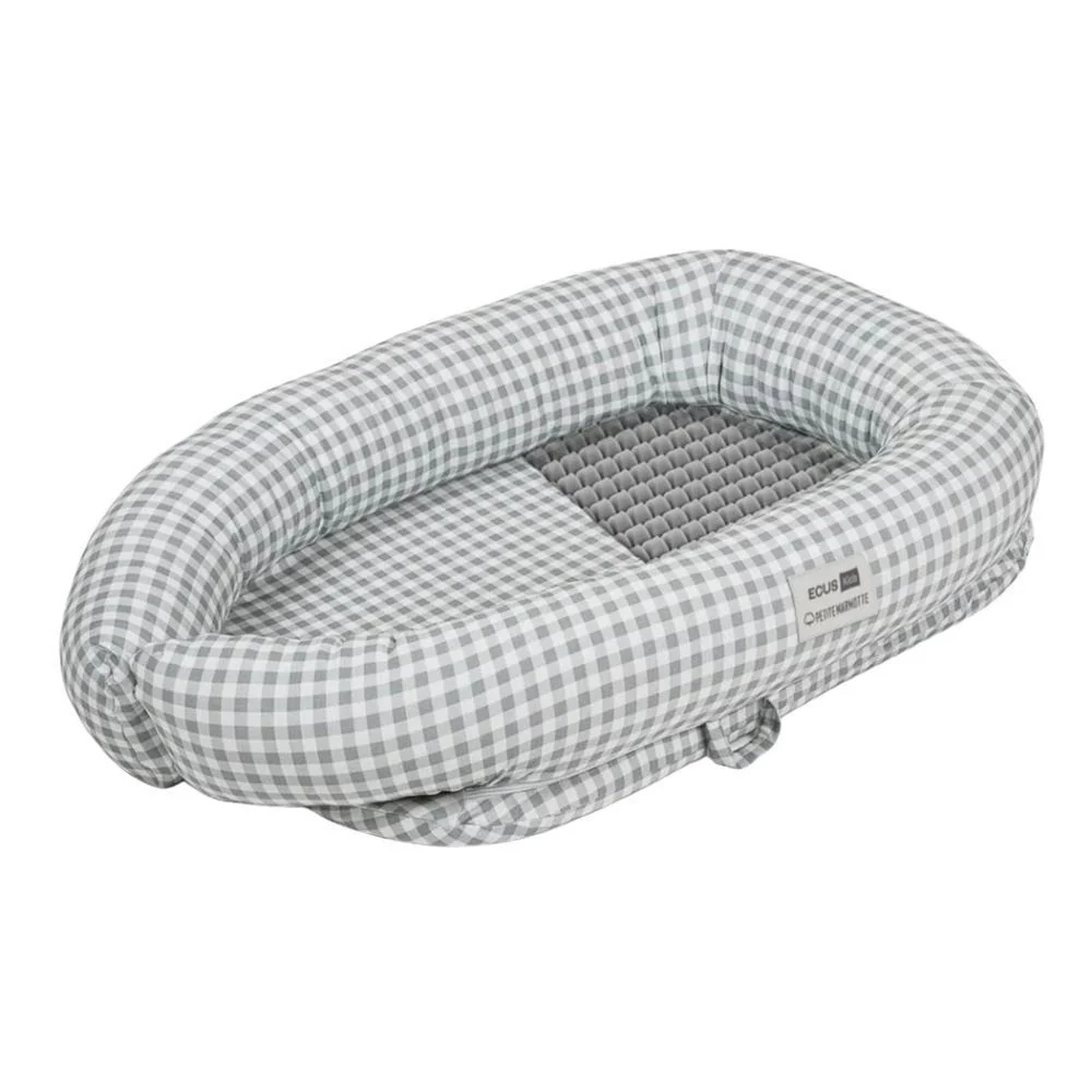 Ninho Anti-Plagiocefalia Petite Marmotte Cinza Vichy
