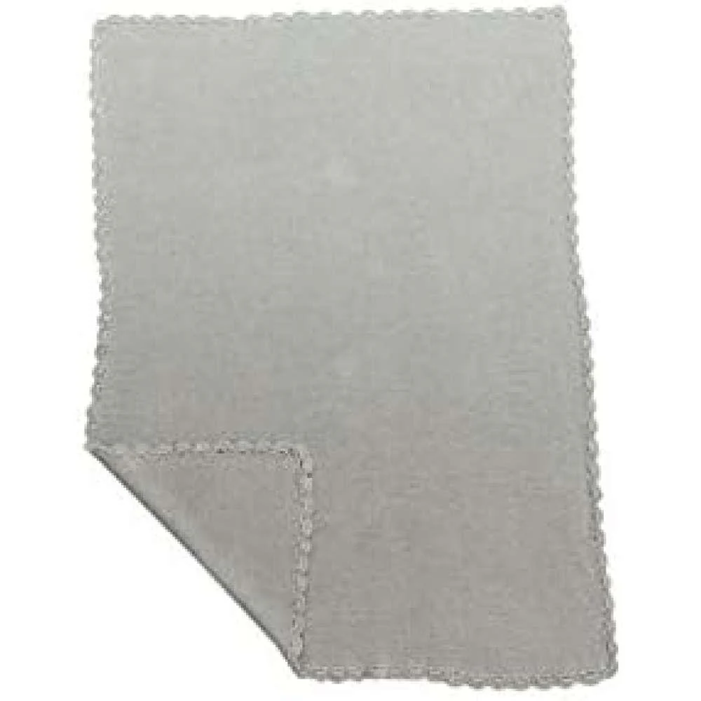 Manta em Algodão Orgânico Crochet Grey - Image 3