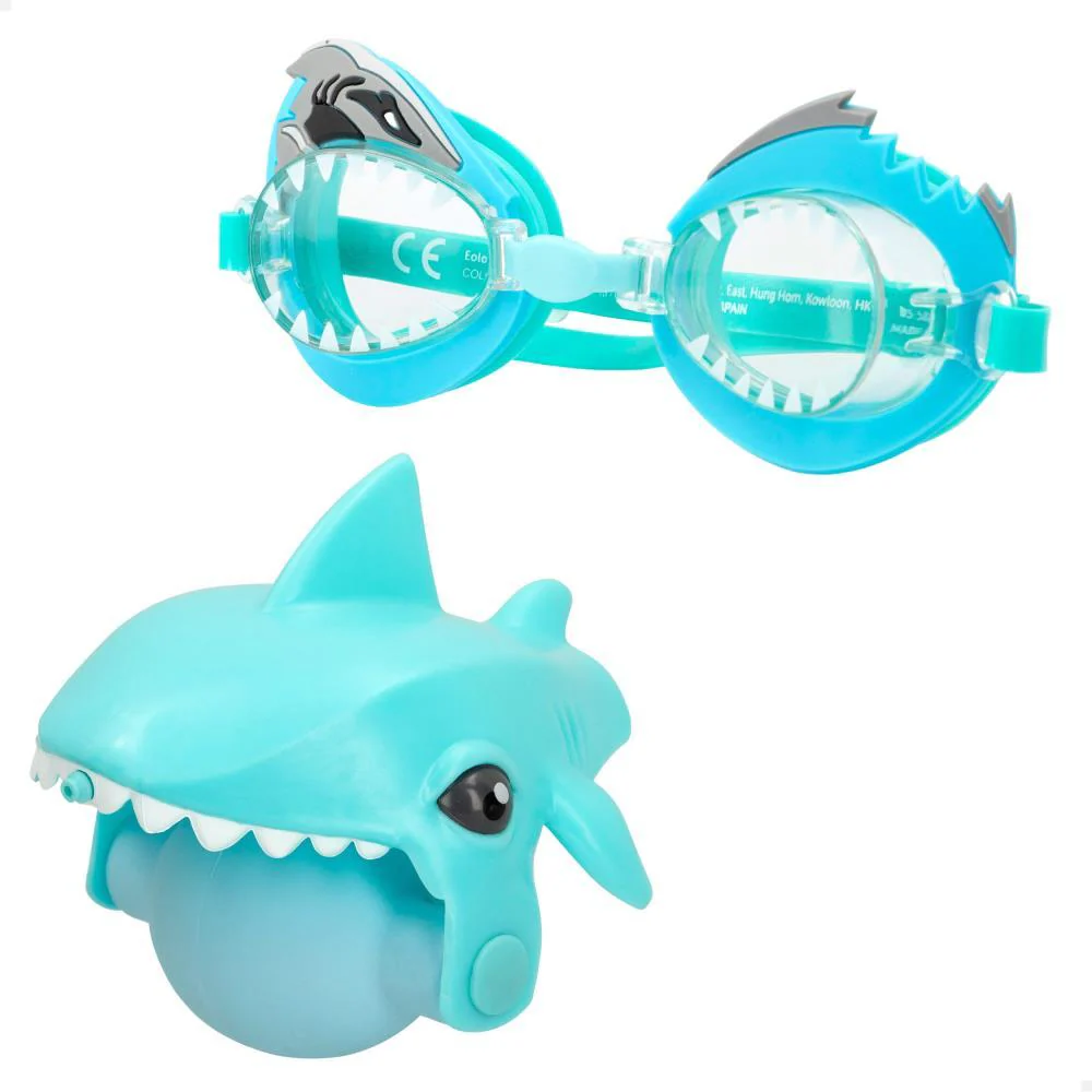 Óculos e Lançador de Água Aqua Trendz Tubarão Azul