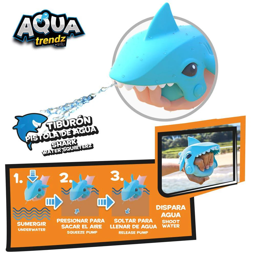 Óculos e Lançador de Água Aqua Trendz Tubarão Azul - Image 6
