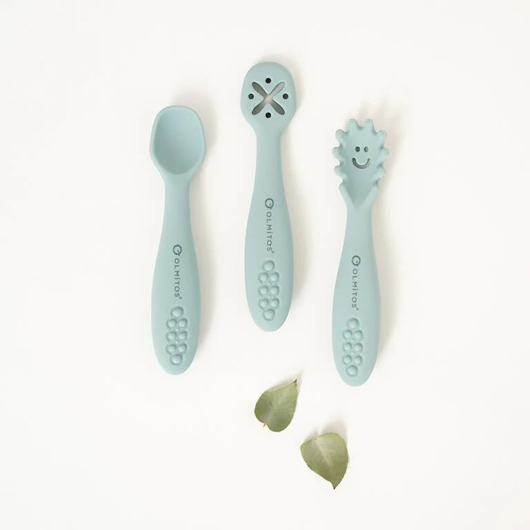 3 Talheres de Aprendizagem em Silicone Olmitos Azul - Image 4