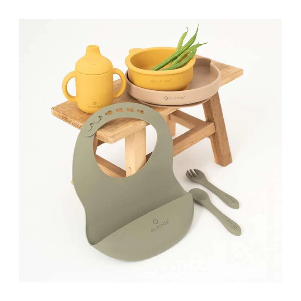 Conjunto de Alimentação com 7 Peças em Silicone Verde - Image 7