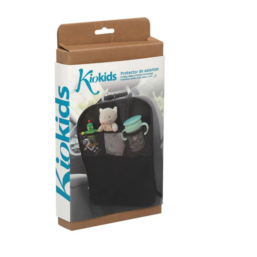 Organizador e Protetor Costas para Assento Automóvel Kiokids Preto - Image 2
