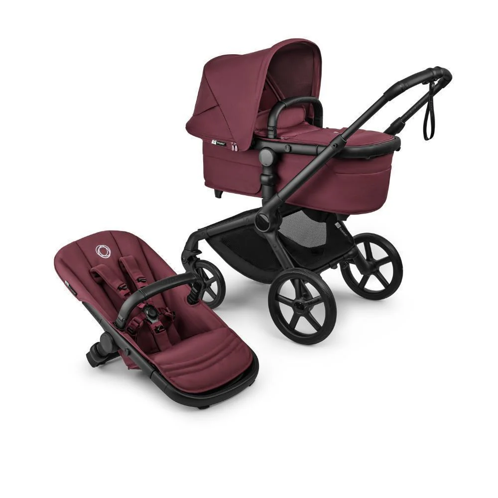 Pack Bugaboo Fox5 Renew Completo Black/Dark Cherry + Cybex Cloud T Plus Sepia Black 45-87cm + Adaptadores - Image 2