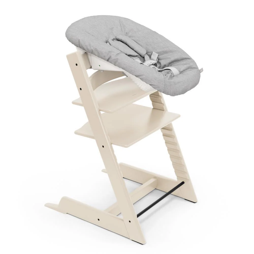 Pack Cadeira da Papa Stokke Tripp Trapp em Madeira Heather Mauve + Newborn Set Grey + Almofada Clássica Wheat Cream - Image 8
