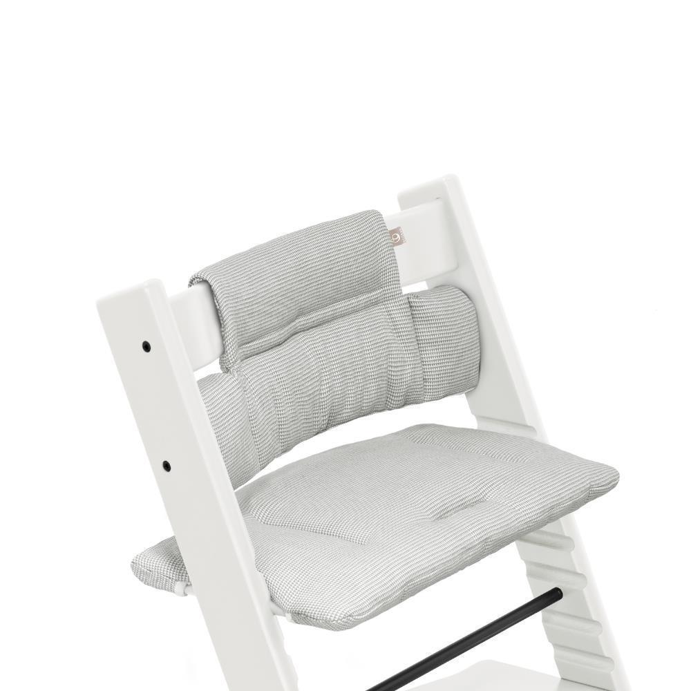 Pack Cadeira da Papa Stokke Tripp Trapp em Madeira White + Newborn Set Grey + Almofada Clássica Nordic Grey - Image 4