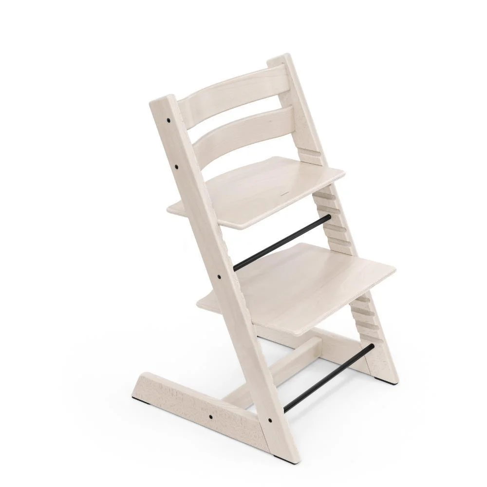 Pack Cadeira da Papa Stokke Tripp Trapp em Madeira Whitewash + Almofada Clássica Star Silver - Image 3
