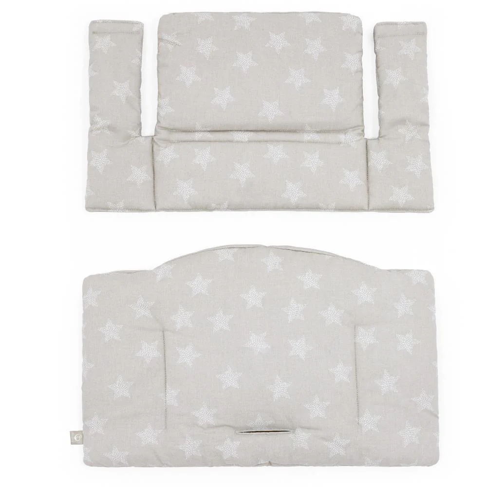 Pack Cadeira da Papa Stokke Tripp Trapp em Madeira Whitewash + Almofada Clássica Star Silver - Image 4