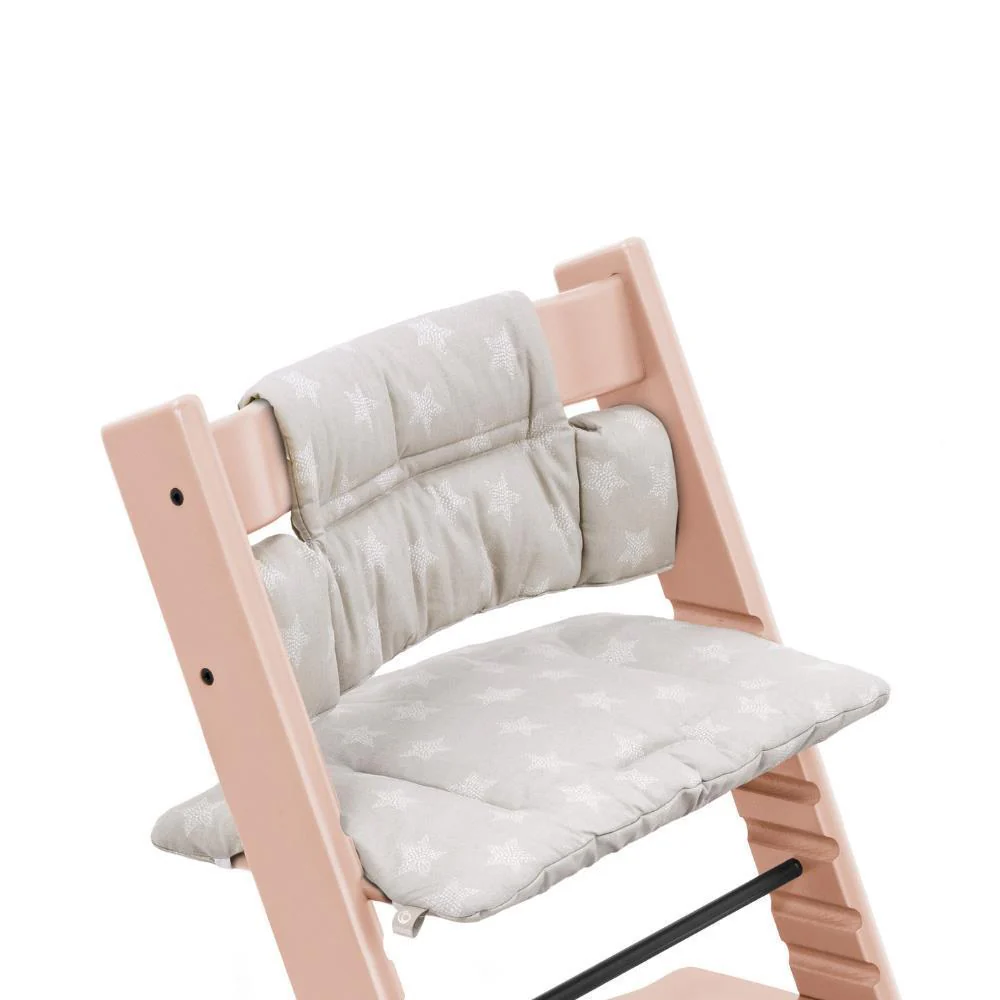 Pack Cadeira da Papa Stokke Tripp Trapp em Madeira Whitewash + Almofada Clássica Star Silver - Image 5