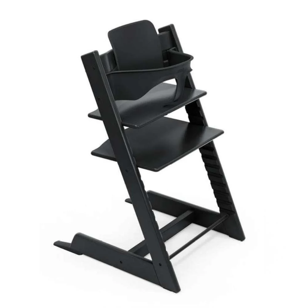 Pack Cadeira da Papa Tripp Trapp em Madeira Black + Baby Set² Black - Image 2